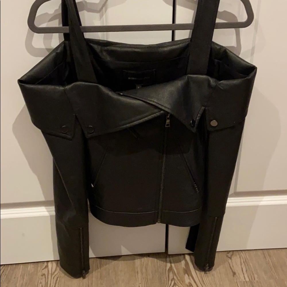 Black leather top